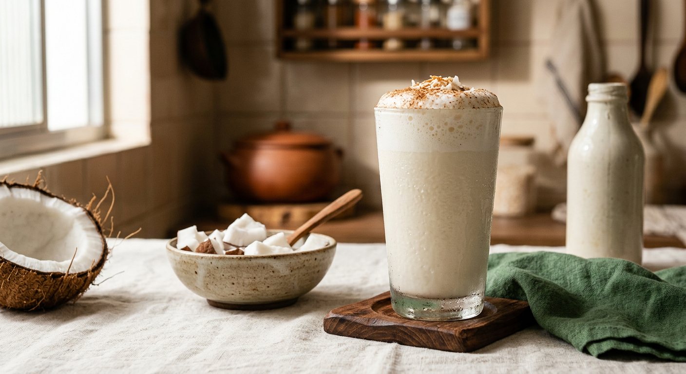 Batida de Coco (Coconut Cocktail) — Blended Cachaça Coconut Cream, the Beach Bar Classic