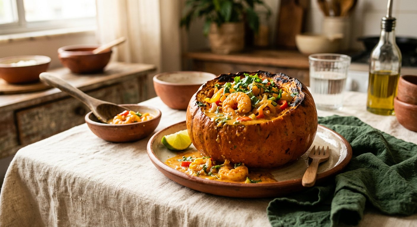 Camarão na Moranga (Shrimp in Pumpkin) — Brazilian home cooking