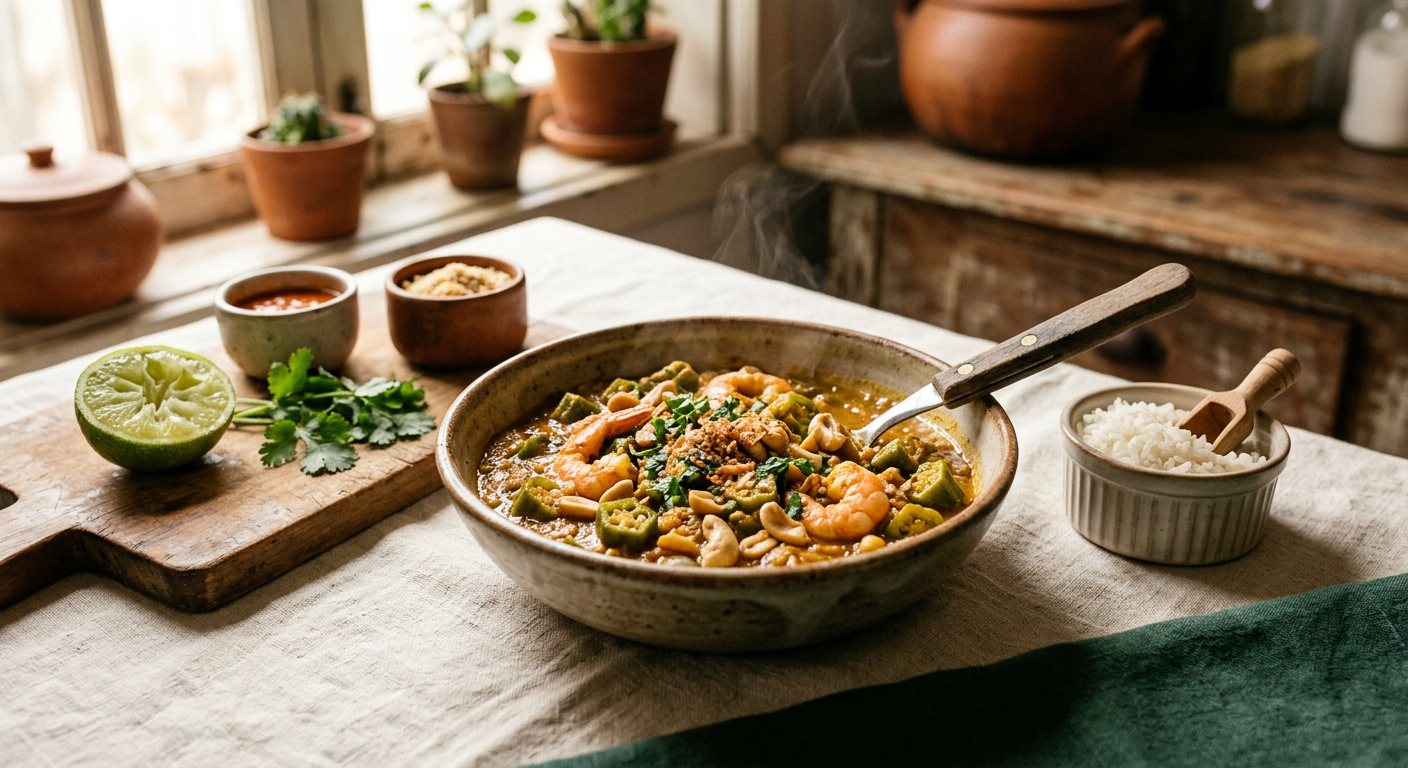 Caruru (Okra & Shrimp Stew) — Brazilian home cooking