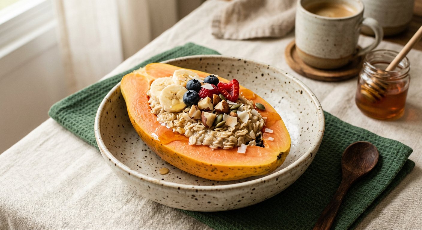 Mamão com Aveia (Breakfast Papaya) — Brazilian home cooking
