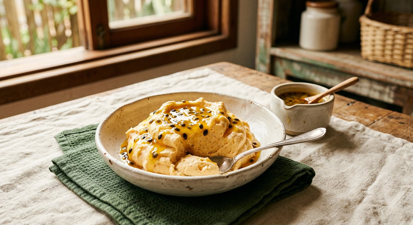 Mousse de Maracujá (Passion Fruit Mousse) — Three-Ingredient Passion Fruit Cloud with Its Own Syrup