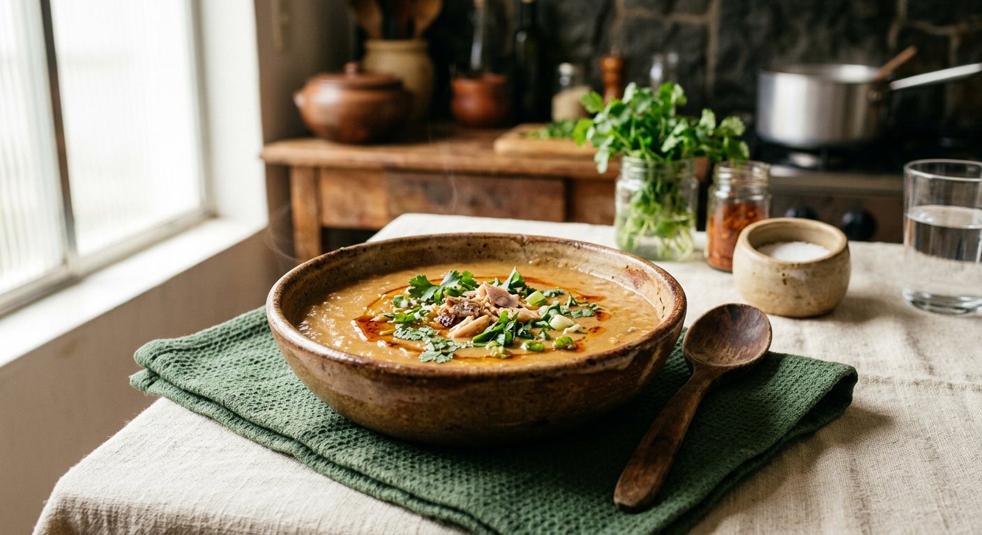 Pirão (Cassava Fish Gravy) — Silken Fish-Starch Porridge Born from the Heads and Frames