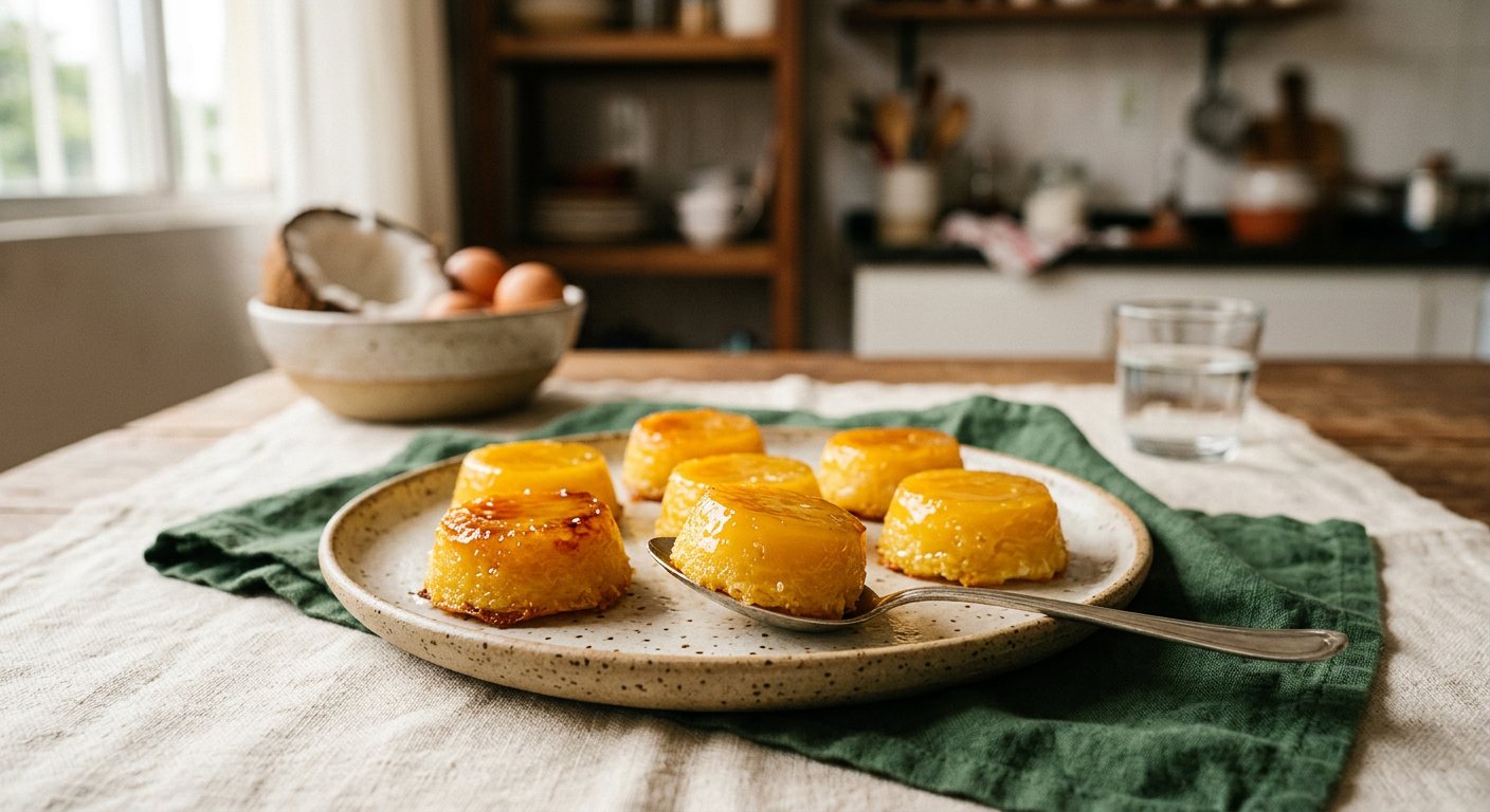 Quindim (Coconut Egg Custard) — Glossy Baked Custards of Egg Yolks, Coconut and Sugar